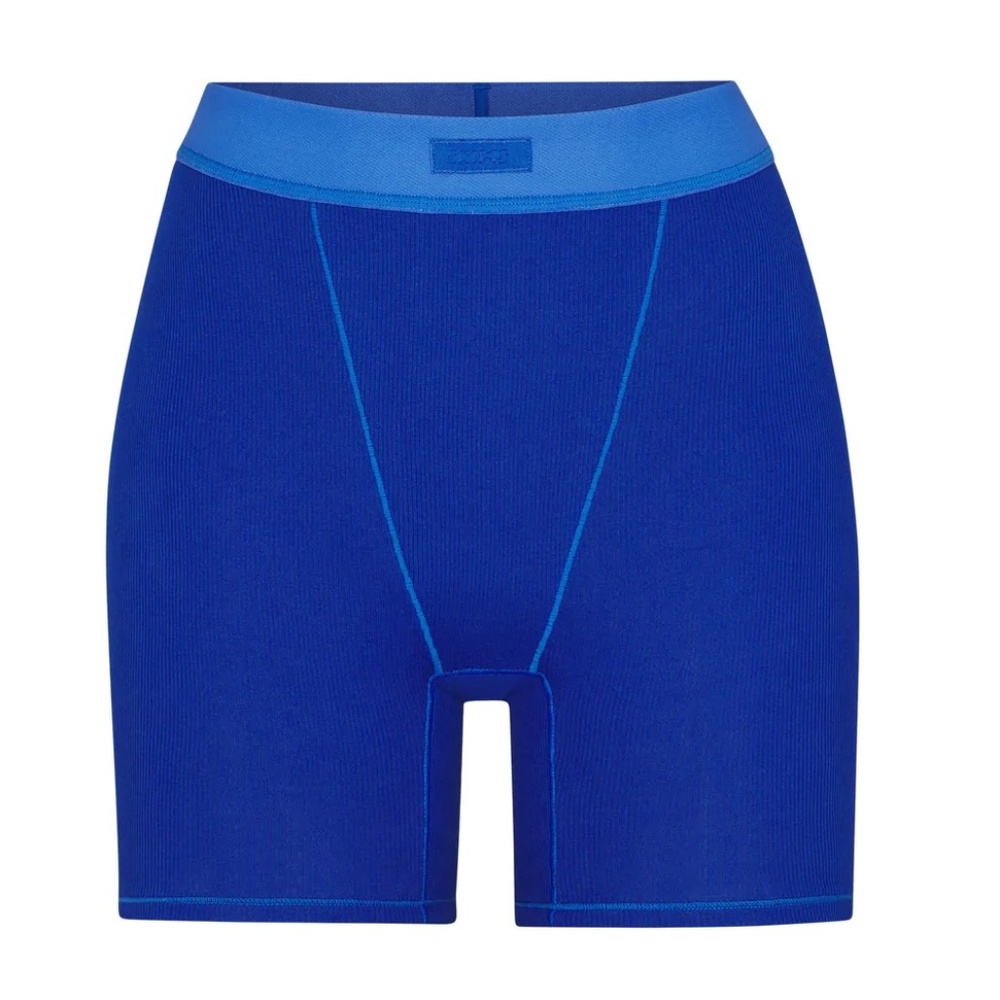✨SOLD💕 SKIMS Cobalt Cotton Rib Boxer 🦋 Size SMALL | NWT 💕 - Picture 2 of 4